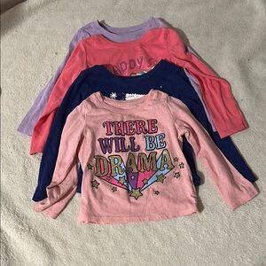 The Children's Place Purple and Pink Graphic Tees